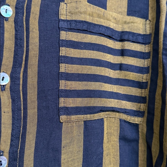 Lea Bottega di Brunelli Medium men unisex long sleeve Linen shirt handmade Italy - Picture 5 of 10